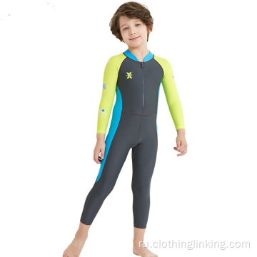 Детский цельный купальник с длинным рукавом